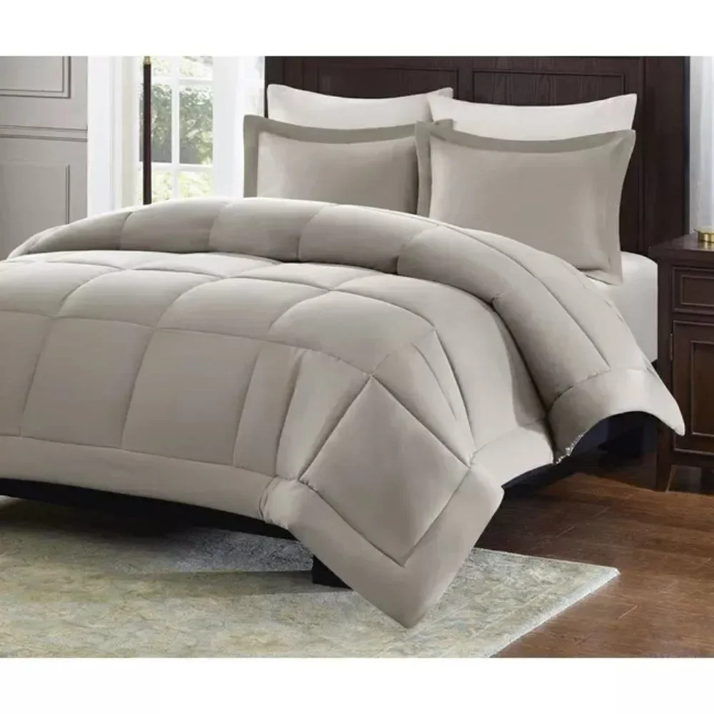 Madison Park Down Alternative Comforter Set, Full/ Queen, Taupe (light brown)